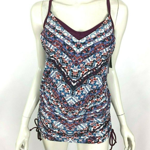 Athleta Marrakesh Side Scrunch Tankini‎ Lycra NWT - Picture 1 of 8